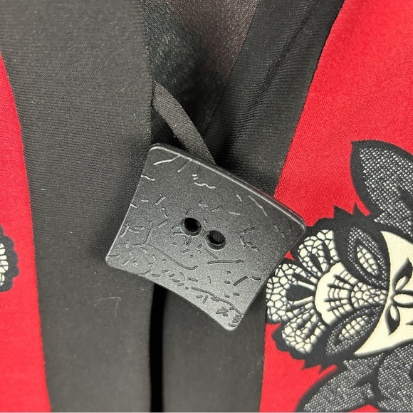 Joseph Ribkoff Red and Black Patterned Blazer - Picture 9 of 12